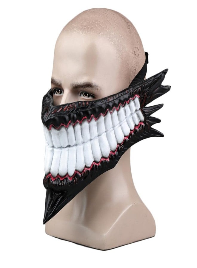 JCvCX Okarun Cosplay Mask Ken Takakura in Turbo Granny Form Half Face Maqurade Soft PVC Jagged Teeth Masque Costume Accessories for Comic Convention Animation Fans Con - Image 1